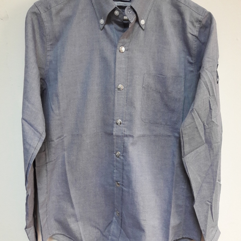 MONCLER GREY CLASSIC MEN BUTTON DOWN SHIRT